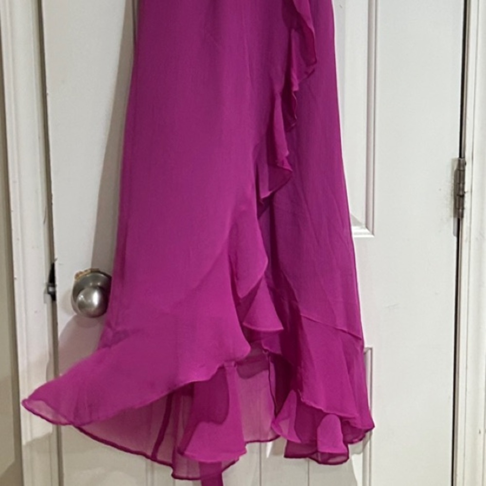 Elegant Fuchsia High Low Dress - Picture 3 of 7